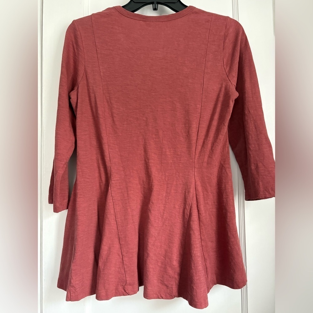 Logo by Lori Goldstein 3/4 Sleeves High/low Cotton Top tunic Sz: XS - Picture 4 of 7